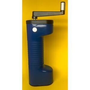 Vintage LODOS Temp Coffee Grinder Manual Hand Crank Blue w/ Box Turkey-Brand New